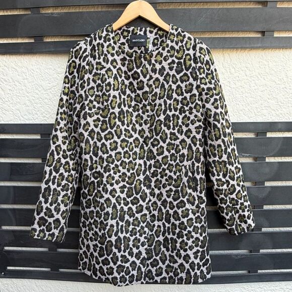 Dolce Cabo Metallic Leopard Print Coat in Orchid Leopard | Medium - Picture 2 of 7